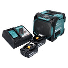 Makita DMR 203 RM Enceinte Bluetooth 12 V 18 V IP64 + 2x batteries 4,0 Ah + chargeur