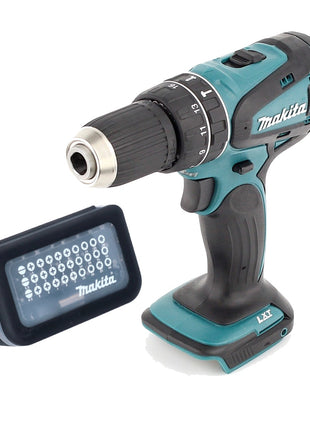 Taladro percutor inalámbrico Makita DHP 456 Z 18 V 50 Nm Solo + juego de puntas 31 piezas (D-30667)