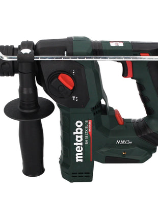 Taladro percutor a batería Metabo BH 18 LTX BL 16 18 V 1,3 J SDS plus sin escobillas + juego de taladro y cinceles de 13 piezas + MetaBOX - sin batería, sin cargador