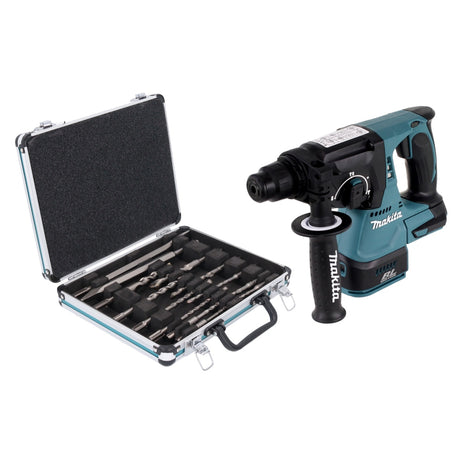 Makita DHR 242 Z Marteau perforateur sans fil 18 V 2,0 J SDS plus Brushless + 13 pces foret et marteau - sans batterie, sans chargeur