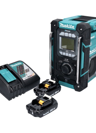 Makita DMR 301 RA Akku Baustellenradio 12 V max. - 18 V DAB / DAB+ / Bluetooth + 2x Akku 2,0 Ah + Ladegerät