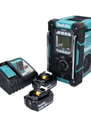 Radio de chantier à batterie Makita DMR 301 RM 12 V max. - 18 V DAB / DAB+ / Bluetooth + 2x batteries 4,0 Ah + chargeur