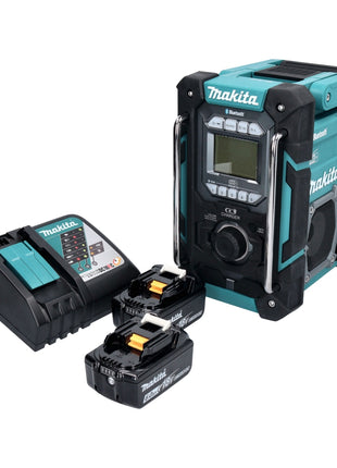 Radio de chantier à batterie Makita DMR 301 RG 12 V max. - 18 V DAB / DAB+ / Bluetooth + 2x batteries 6,0 Ah + chargeur