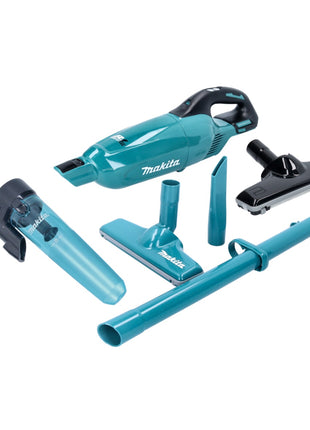 Makita DCL 281 FZ Akku Staubsauger 18 V Brushless + Zyklon Abscheidervorsatz + Teppich Bodendüse - ohne Akku, ohne Ladegerät