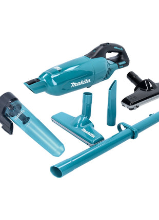 Makita DCL 280 FZ Akku Staubsauger 18 V Brushless + Zyklon Abscheidervorsatz + Teppich Bodendüse - ohne Akku, ohne Ladegerät