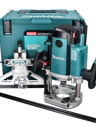 Défonceuse Makita RP 2303 FCXJ 2100 watts course 70 mm + butée + Makpac