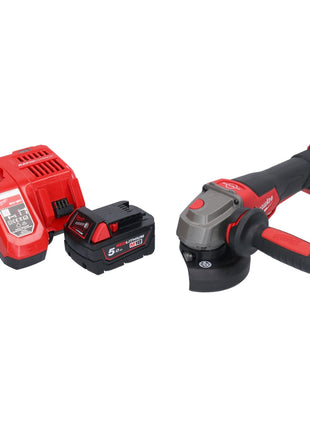 Amoladora angular a batería Milwaukee M18 FSAGV115XPDB-501 18 V 115 mm sin escobillas + 1x batería 5,0 Ah + cargador