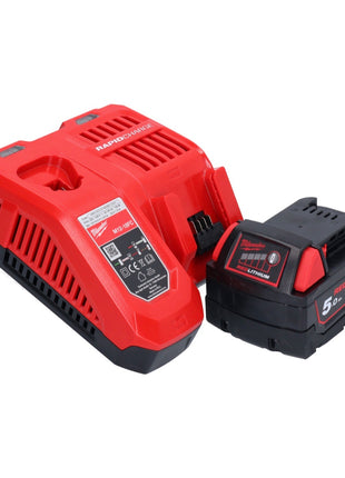 Milwaukee M18 FSAGV115XPDB-501 Akumulatorowa szlifierka kątowa 18 V 115 mm bezszczotkowa + 1x akumulator 5,0 Ah + ładowarka