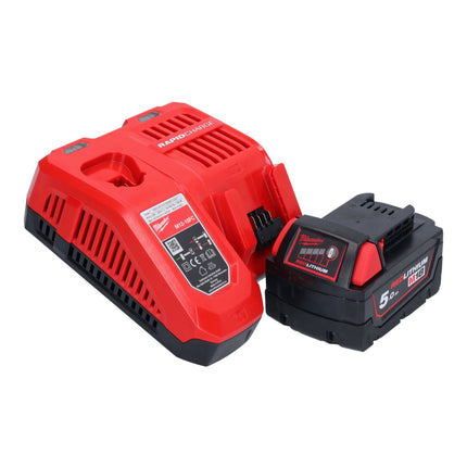 Milwaukee M18 FSAGV115XPDB-501 Akku Winkelschleifer 18 V 115 mm Brushless + 1x Akku 5,0 Ah + Ladegerät