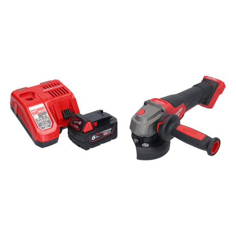 Meuleuse d'angle sur batterie Milwaukee M18 FSAGV115XPDB-601 18 V 115 mm sans balais + 1x batterie 6,0 Ah + chargeur