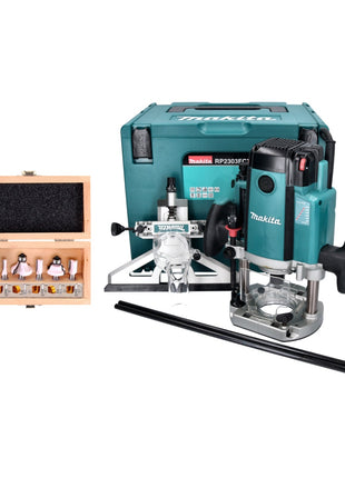 Défonceuse Makita RP 2303 FCXJ 2100 watts course 70 mm + butée + jeu de fraises 6 pièces + Makpac