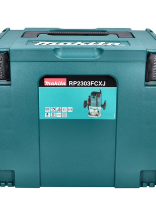 Défonceuse Makita RP 2303 FCXJ 2100 watts course 70 mm + butée + jeu de fraises 15 pièces + Makpac