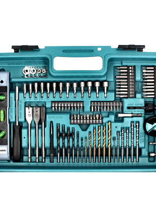 Makita DHP 482 SAX5W Akku Schlagbohrschrauber weiß 18 V 62 Nm + 1x Akku 2,0 Ah + Ladegerät + 101 tlg. Zubehör Set + Koffer