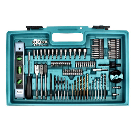 Makita DHP 480 SA2X5 Akku Schlagbohrschrauber 18 V 54 Nm + 2x Akku 2,0 Ah + Ladegerät + 101 tlg. Zubehör Set + Koffer