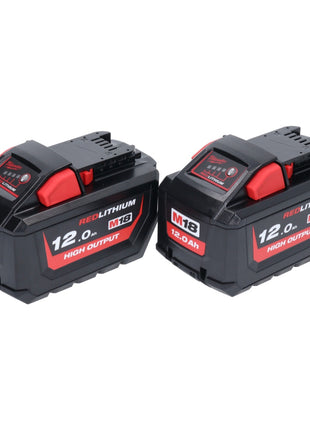 Milwaukee M18 HB12 High Output Akku Set 2x 18 V 12,0 Ah / 12000 mAh Li-Ion ( 2x 4932464260 ) mit Ladestandsanzeige - Toolbrothers