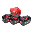 Milwaukee M18 NRG-1203 Akku Starter Set 3x 18 V 12,0 Ah / 12000 mAh Li-Ion Akku ( 3x 4932464260 ) + M12-18 FC Schnell Ladegerät ( 4932451079 ) - Toolbrothers