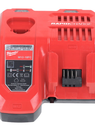 Milwaukee M18 NRG-1204 Akku Starter Set 4x 18 V 12,0 Ah / 12000 mAh Li-Ion Akku ( 4x 4932464260 ) + M12-18 FC Schnell Ladegerät ( 4932451079 ) - Toolbrothers