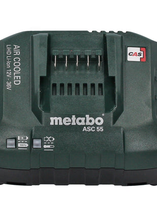 Metabo set básico 2x batería Li-Power 18 V 4,0 Ah CAS Li-Ion + cargador ASC 55 + metaBOX (685064000)