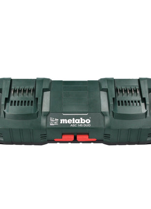 Metabo Basis Set 4x Li Power Akkupack 18 V 10 0 Ah CAS Li Ion Akku 685143590 DUO Doppel Ladegeraet ASC 145 metaBOX 4 - toolbrothers