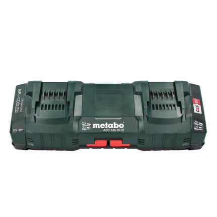 Metabo Basis Set 4x Li Power Akkupack 18 V 10 0 Ah CAS Li Ion Akku 685143590 DUO Doppel Ladegeraet ASC 145 metaBOX 4 - toolbrothers