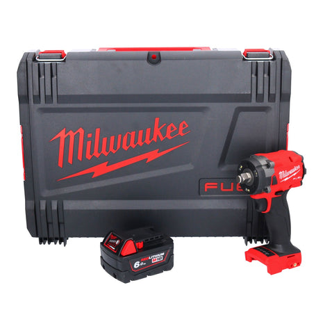 Milwaukee M18 FIW2F12-601X Llave de impacto inalámbrica 18 V 339 Nm 1/2" sin escobillas + 1x batería 6,0 Ah + caja HD - sin cargador