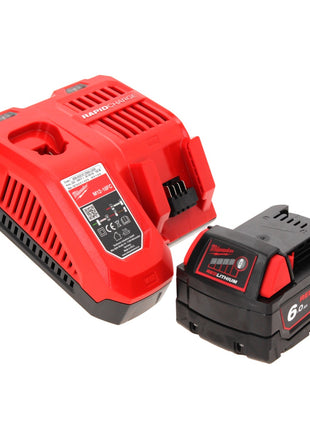 Soplador de hojas a batería Milwaukee M18 FBL-601FC sin escobillas + 1x batería 6.0 Ah + cargador