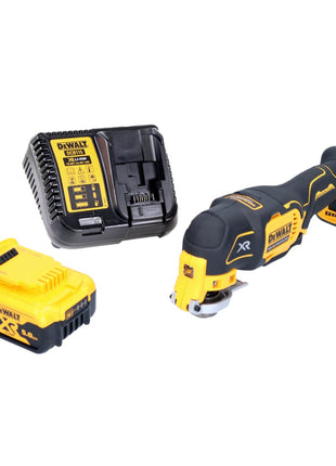 Oscillateur multifonction à batterie DeWalt DCS 356 P1-XJ 18 V sans balais + 1x batterie 5,0 Ah + chargeur + jeu d'accessoires