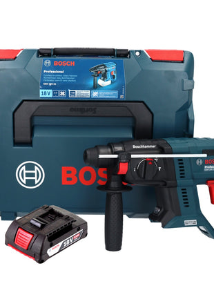 Bosch GBH 18V-21 Professional Akku Bohrhammer 18 V 2,0 J Brushless + 1x Akku 2,0 Ah + L-BOXX - ohne Ladegerät