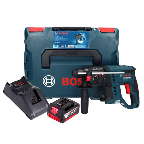 Bosch GBH 18V-21 Profesjonalny akumulatorowy młot udarowo-obrotowy 18 V 2,0 J bezszczotkowy + 1x akumulator 5,0 Ah + ładowarka + L-BOXX