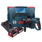 Bosch GBH 18V-21 Taladro percutor inalámbrico profesional 18 V 2,0 J sin escobillas + 2x baterías 5,0 Ah + cargador + L-BOXX