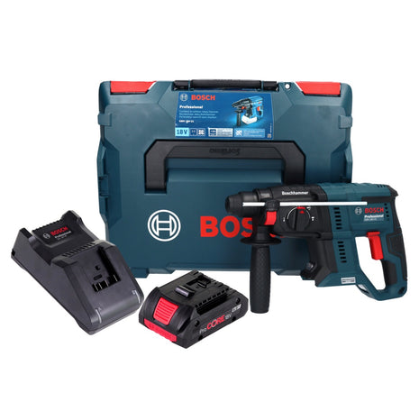 Bosch GBH 18V-21 Professional Akku Bohrhammer 18 V 2,0 J Brushless + 1x ProCORE Akku 4,0 Ah + Ladegerät + L-BOXX