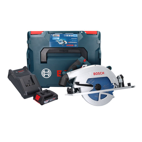 Bosch GKS 18V-68 GC Professional Akku Handkreissäge 18 V 190 mm Biturbo Brushless + 1x Akku 2,0 Ah + Ladegerät + L-BOXX