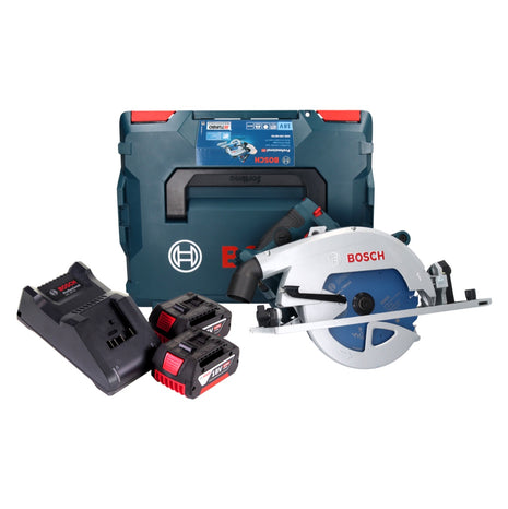 Scie circulaire sans fil Bosch GKS 18V-68 GC Professional 18 V 190 mm Biturbo Brushless + 2x batteries 4,0 Ah + chargeur + L-BOXX