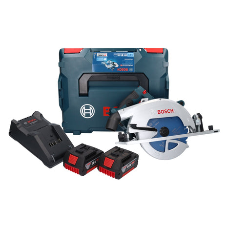 Bosch GKS 18V-68 GC Professional Akku Handkreissäge 18 V 190 mm Biturbo Brushless + 2x Akku 5,0 Ah + Ladegerät + L-BOXX