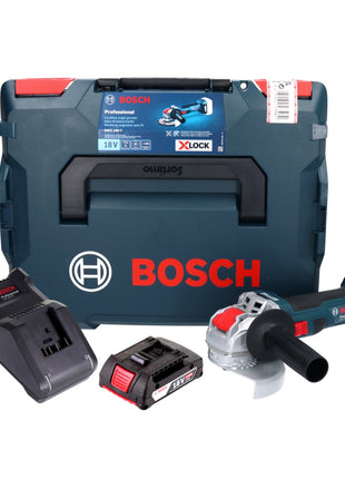 Bosch GWX 18V-7 Professional Akku Winkelschleifer 18 V 125 mm Brushless X-LOCK + 1x Akku 2,0 Ah + Ladegerät + L-Boxx - Toolbrothers