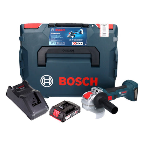 Bosch GWX 18V-7 Professional Akku Winkelschleifer 18 V 125 mm Brushless X-LOCK + 1x Akku 2,0 Ah + Ladegerät + L-Boxx - Toolbrothers