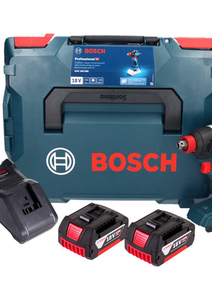 Bosch GDX 18V-200 Professional Akku Drehschlagschrauber 18 V 200 Nm Brushless + 2x Akku 5,0 Ah + Ladegerät + L-BOXX