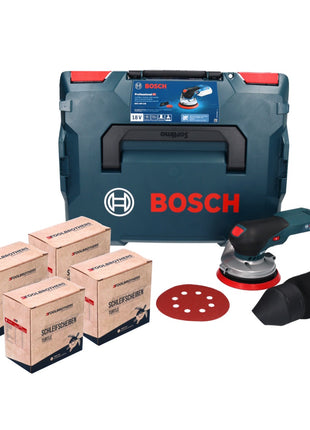 Bosch GEX 18V-125 Professional Akku Exzenterschleifer 18 V 125 mm Brushless + 4x Toolbrothers TURTLE Schleifset + L-BOXX - ohne Akku, ohne Ladegerät