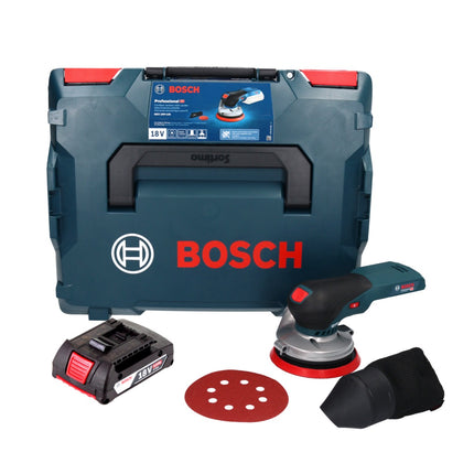 Bosch GEX 18V-125 Professional Akku Exzenterschleifer 18 V 125 mm Brushless + 1x Akku 2,0 Ah + L-BOXX - ohne Ladegerät