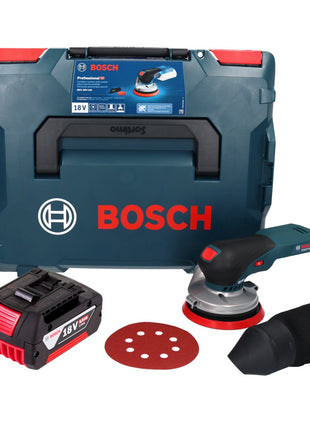 Bosch GEX 18V-125 Professional Akku Exzenterschleifer 18 V 125 mm Brushless + 1x Akku 5,0 Ah + L-BOXX - ohne Ladegerät