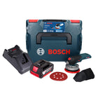 Bosch GEX 18V-125 Ponceuse excentrique professionnelle sur batterie 18 V 125 mm sans balais + 1x batterie 5,0 Ah + chargeur + L-BOXX