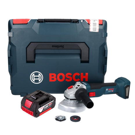 Bosch GWS 18V-10 Professional Akku Winkelschleifer 18 V 125 mm Brushless + 1x Akku 4,0 Ah + L-Boxx - ohne Ladegerät