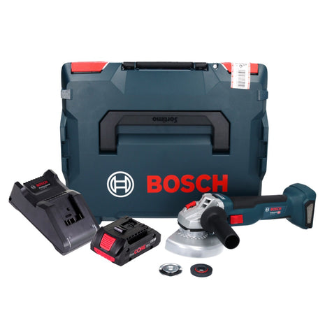 Bosch GWS 18V-10 Smerigliatrice angolare professionale a batteria 18 V 125 mm senza spazzole + 1x batteria ProCORE 4,0 Ah + caricabatterie + L-Boxx