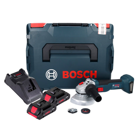 Bosch GWS 18V-10 Professional Meuleuse angulaire sans fil 125mm Brushless 18V + 2x Batteries ProCORE 4,0 Ah + Chargeur + Coffret