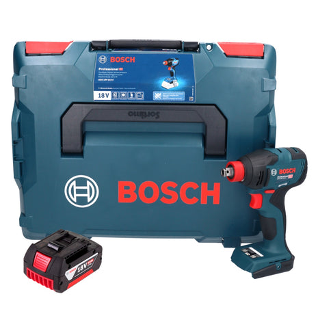 Bosch GDX 18V-210 C Atornillador de impacto inalámbrico profesional 18 V 210 Nm sin escobillas + 1x batería 5,0 Ah + módulo de conectividad + L-Boxx - sin cargador