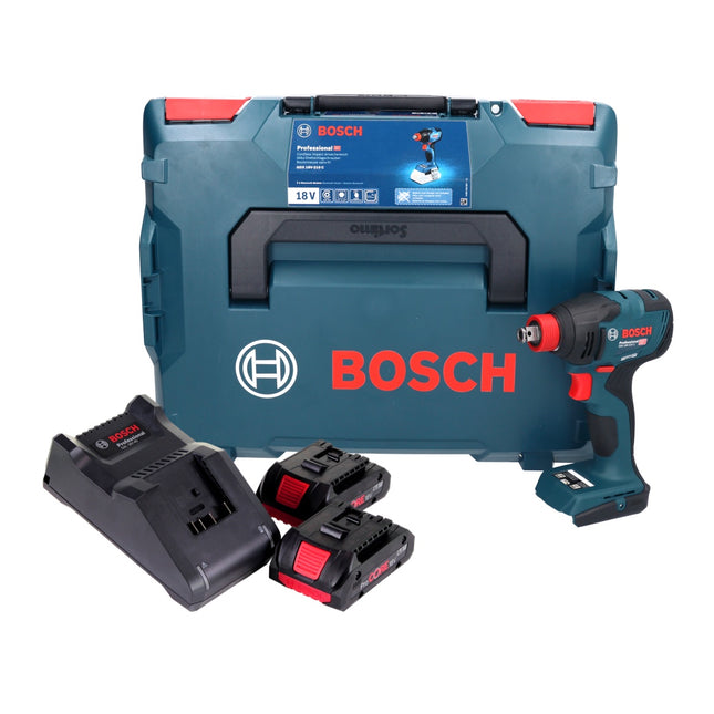 Bosch GDX 18V-210 C Professional Akku Drehschlagschrauber 18 V 210 Nm Brushless ( 06019J0203 ) + 2x ProCORE Akku 4,0 Ah + Ladegerät + Connectivity Modul + L-Boxx