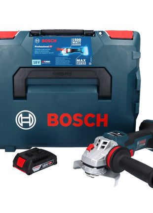 Bosch GWS 18V-15 SC Professional Akku Winkelschleifer 18 V 125 mm Brushless + 1x Akku 2,0 Ah + L-BOXX - ohne Ladegerät