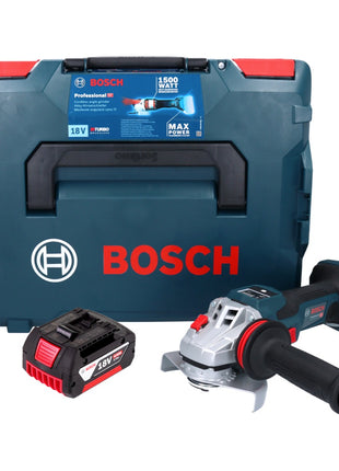 Bosch GWS 18V-15 SC Professional Akku Winkelschleifer 18 V 125 mm Brushless + 1x Akku 4,0 Ah + L-BOXX - ohne Ladegerät