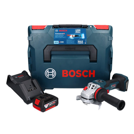 Bosch GWS 18V-15 SC Professional Meuleuse angulaire sans fil 125mm Brushless 18V + 1x Batterie 5,0 Ah + Chargeur + Coffret L-BOXX