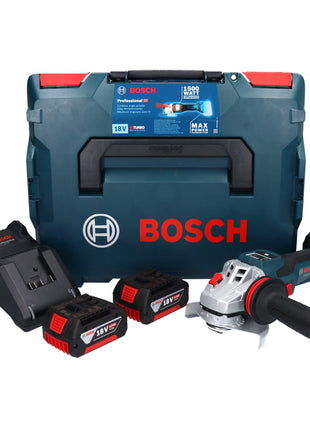 Bosch GWS 18V-15 SC Professional Akku Winkelschleifer 18 V 125 mm Brushless + 2x Akku 5,0 Ah + Ladegerät + L-BOXX - Toolbrothers